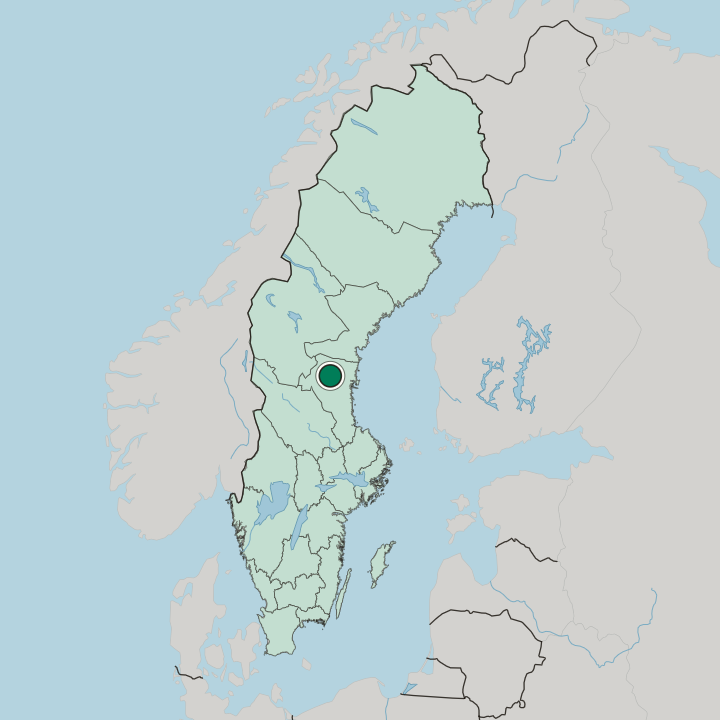 Map showing Ljusdal — In Sweden