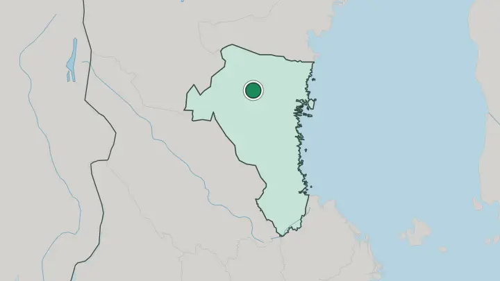 Map of Ljusdal in Sweden