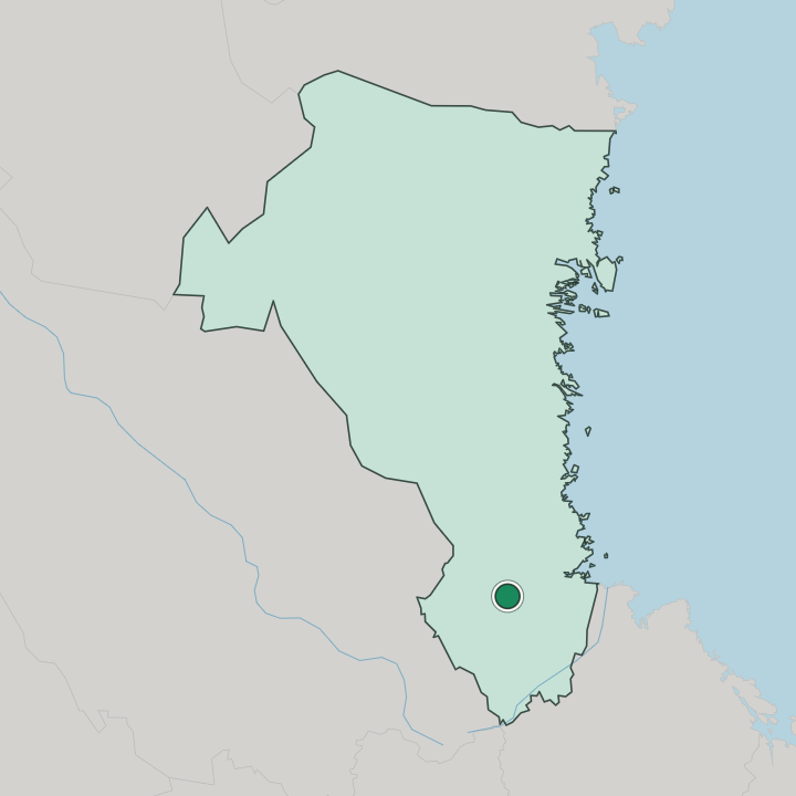 Map showing Sandviken — In Gävleborg County