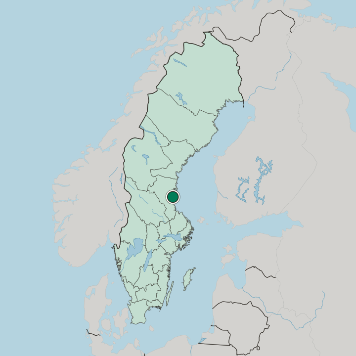 Map showing Söderhamn — In Sweden