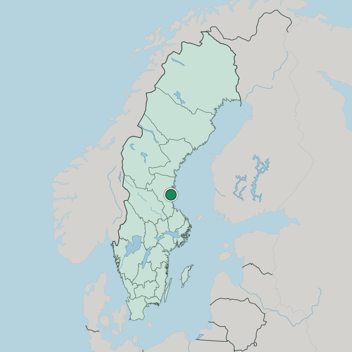 Map showing Söderhamn — In Sweden