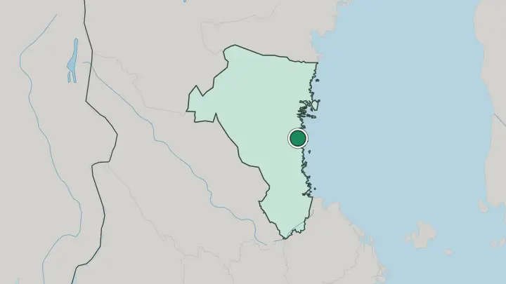 Map of Söderhamn in Sweden
