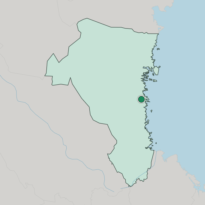Map showing Söderhamn — In Gävleborg County