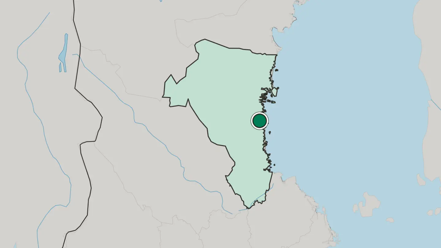 Map of Söderhamn in Sweden