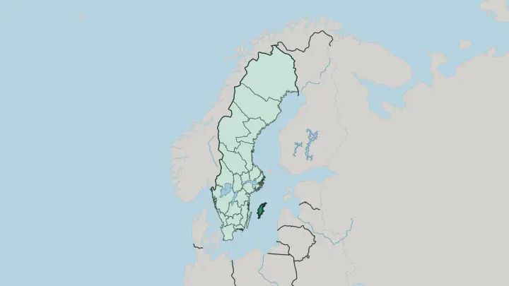 Map of Gotland County in Sweden