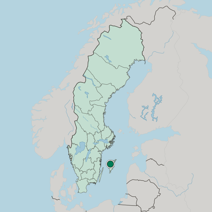 Map showing Visby — In Sweden