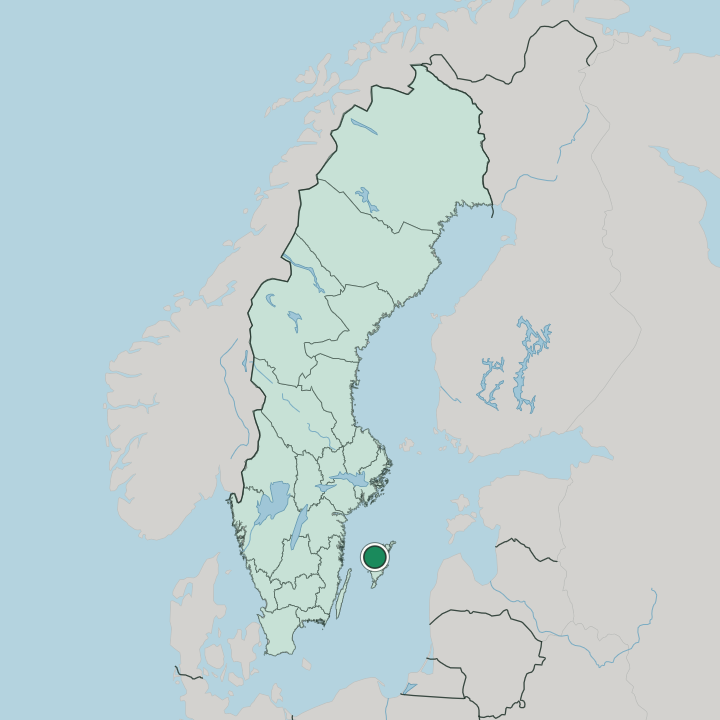 Map showing Visby — In Sweden
