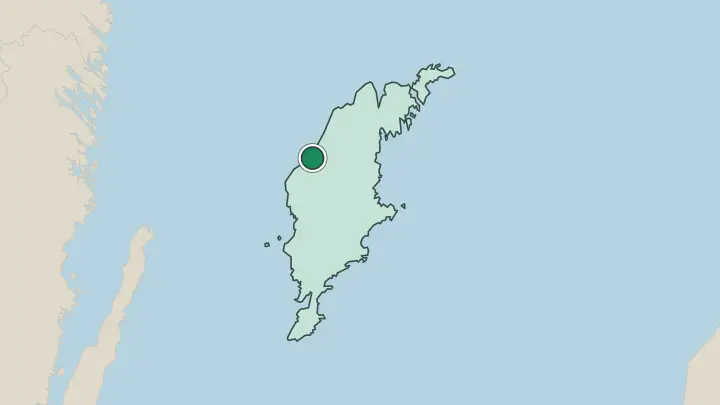 Map of Visby in Sweden