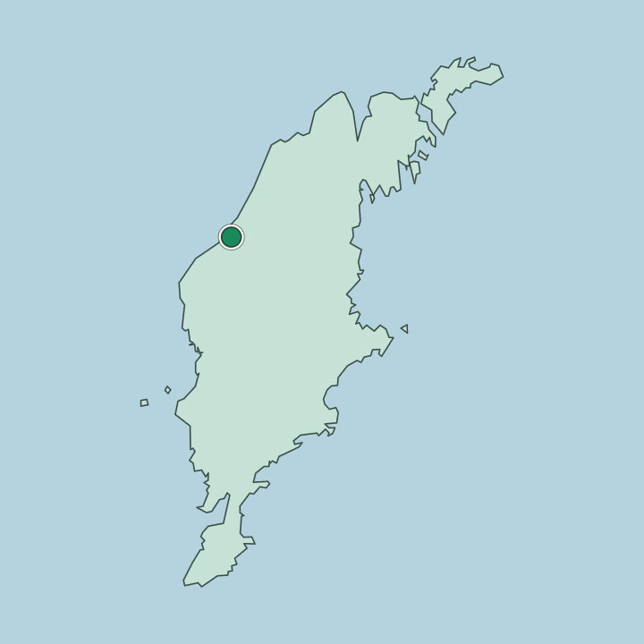Map showing Visby — In Gotland County