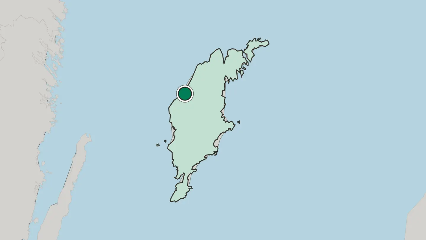 Map of Visby in Sweden