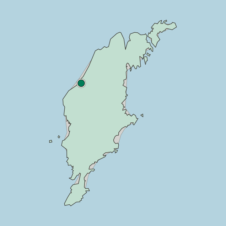 Map showing Visby — In Gotland County