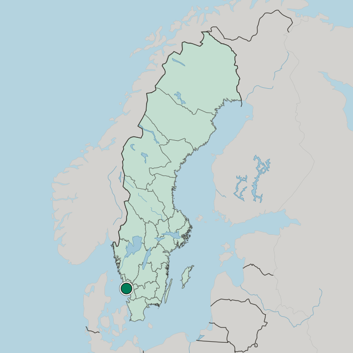 Map showing Falkenberg — In Sweden