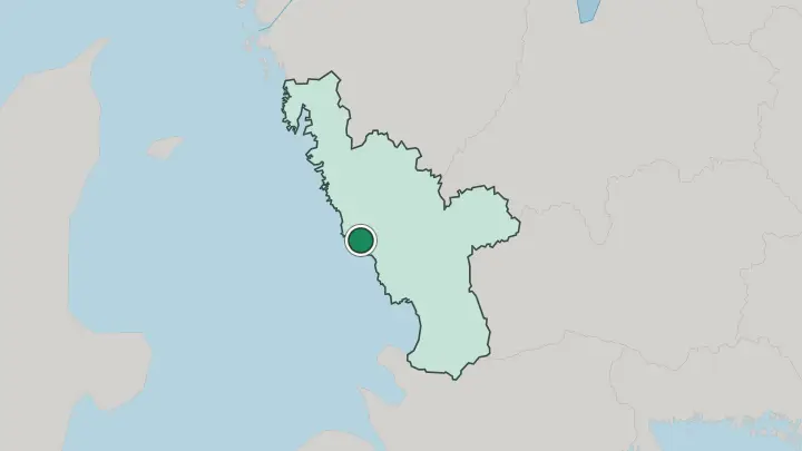 Map of Falkenberg in Sweden