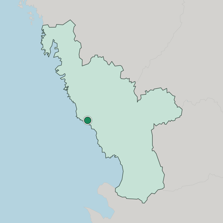 Map showing Falkenberg — In Halland County