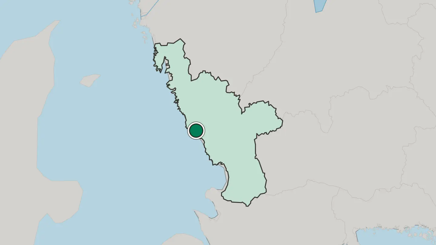 Map of Falkenberg in Sweden