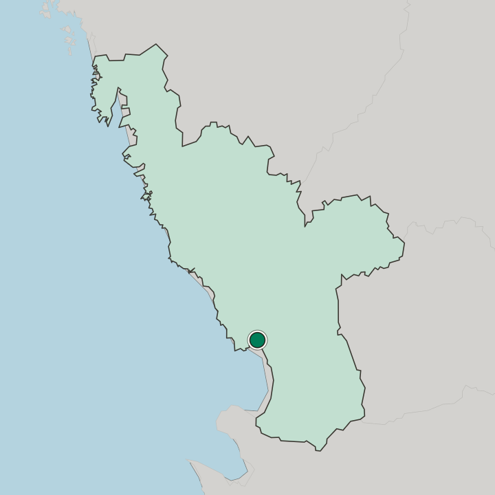 Map showing Kärleken — In Halland County