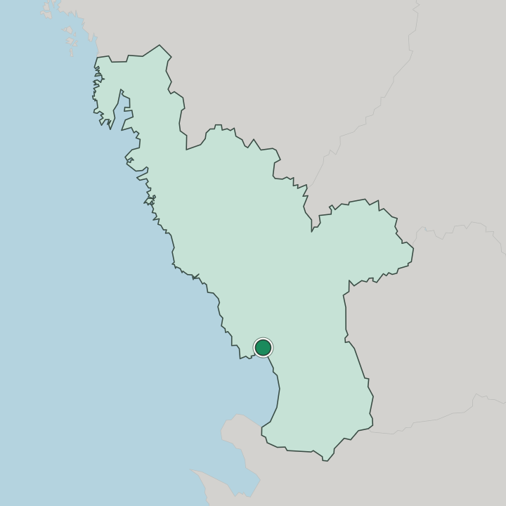 Map showing Halmstad — In Halland County