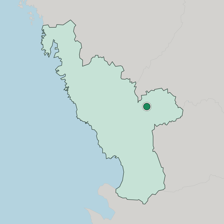 Map showing Hyltebruk — In Halland County