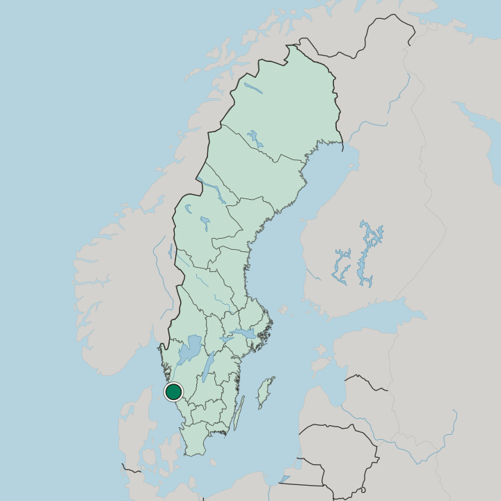 Map showing Kungsbacka — In Sweden