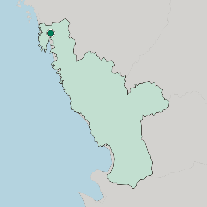 Map showing Kungsbacka — In Halland County