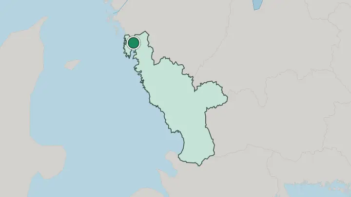 Map of Kungsbacka in Sweden