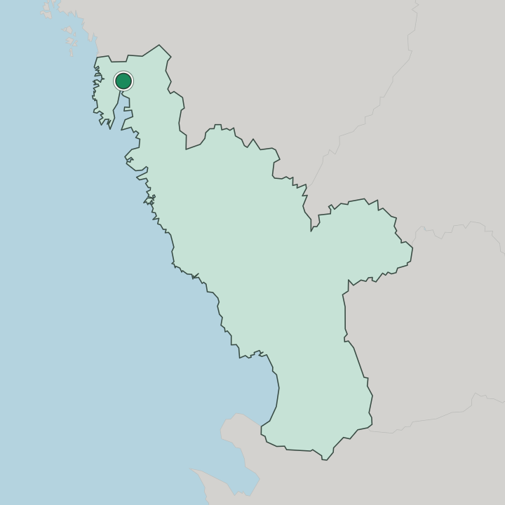 Map showing Kungsbacka — In Halland County