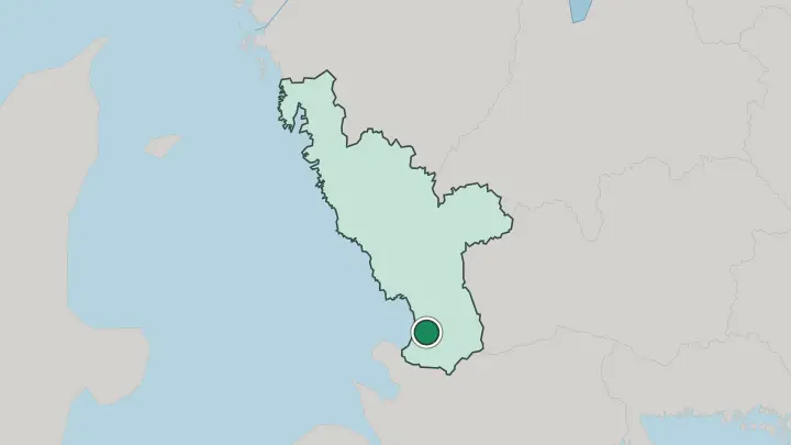 Map of Laholm in Sweden
