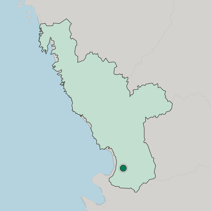 Map showing Laholm — In Halland County