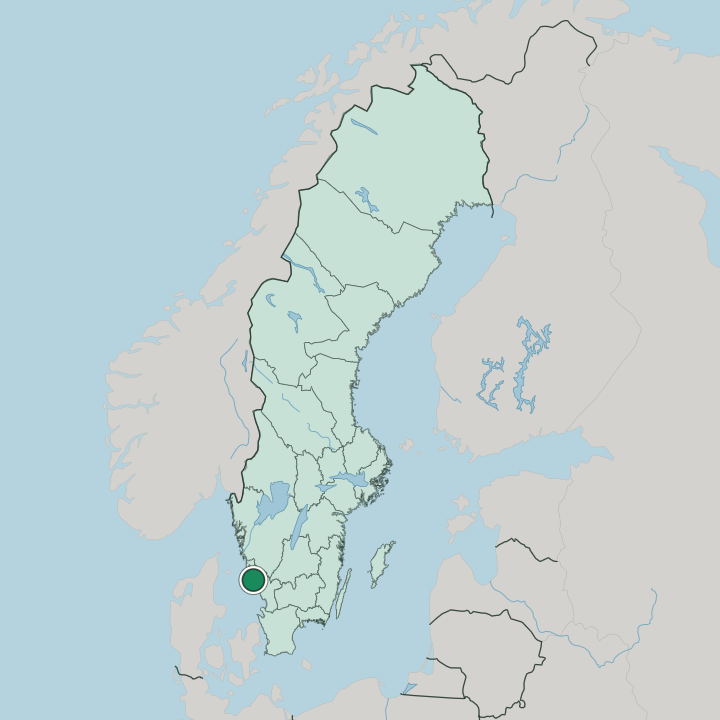 Map showing Varberg — In Sweden