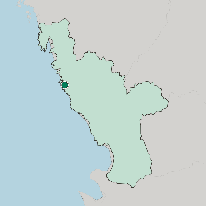 Map showing Varberg — In Halland County