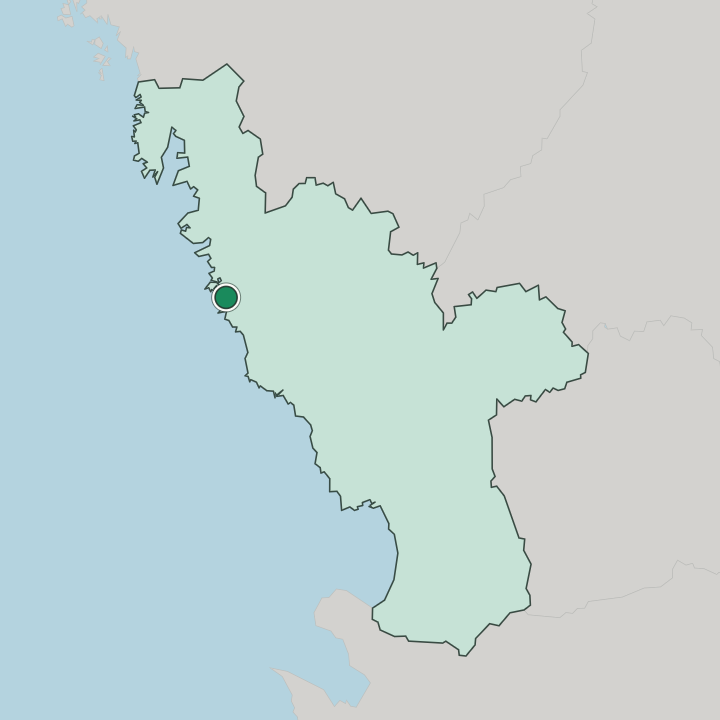 Map showing Varberg — In Halland County