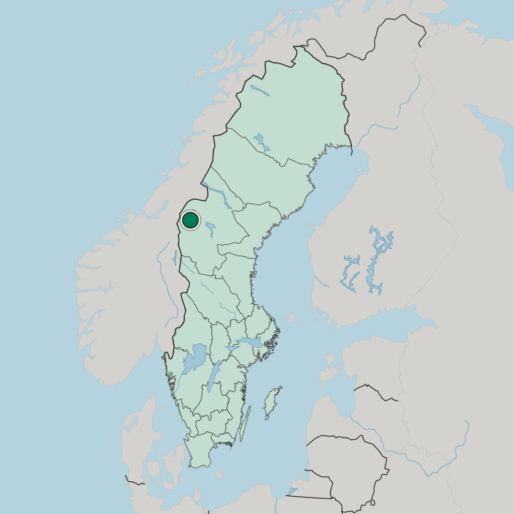 Map showing Åre — In Sweden