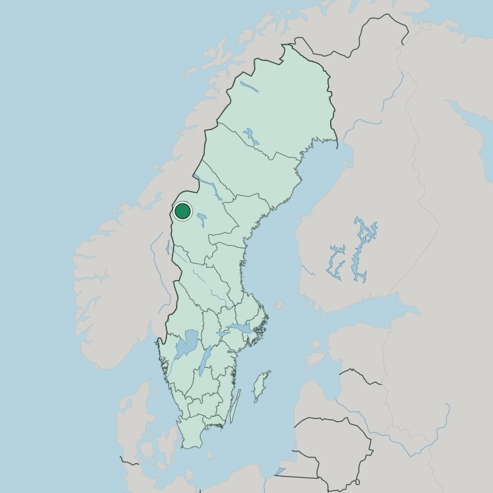 Map showing Åre — In Sweden