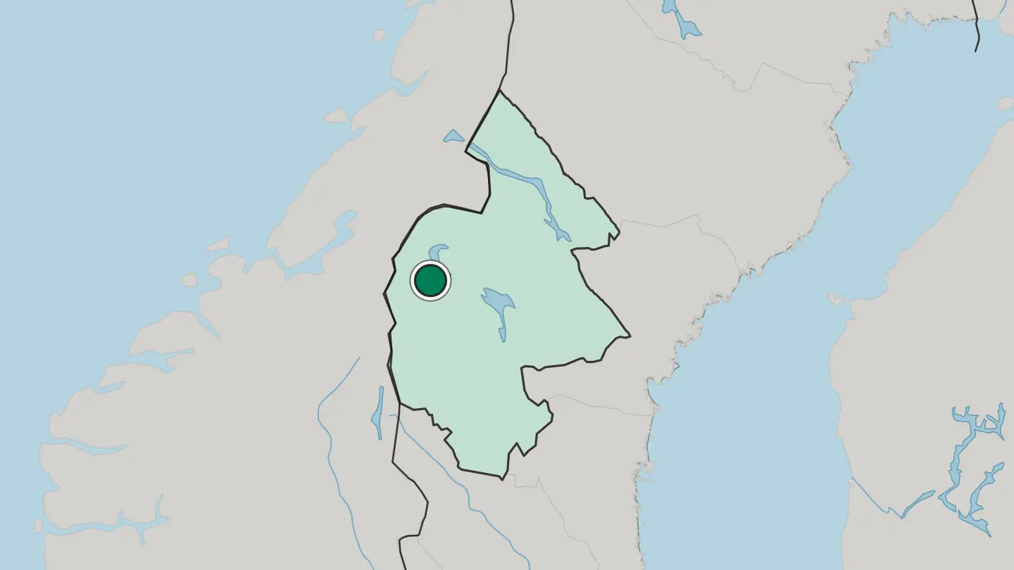 Map of Åre in Sweden