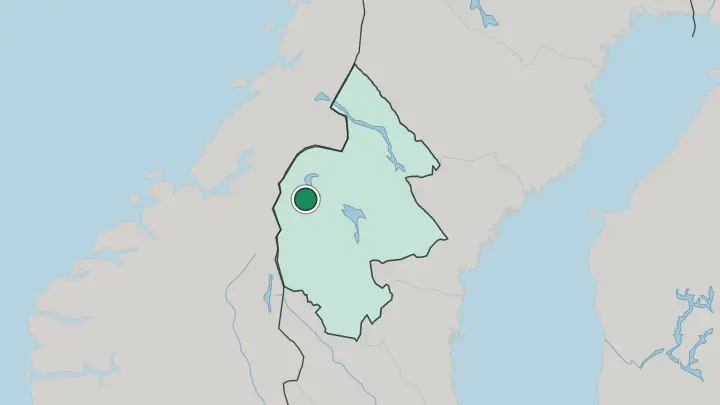 Map of Åre in Sweden