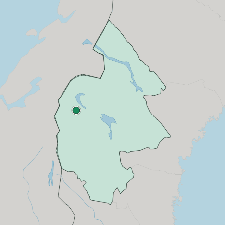 Map showing Åre — In Jämtland County