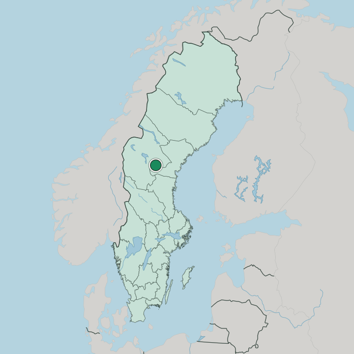Map showing Bräcke — In Sweden