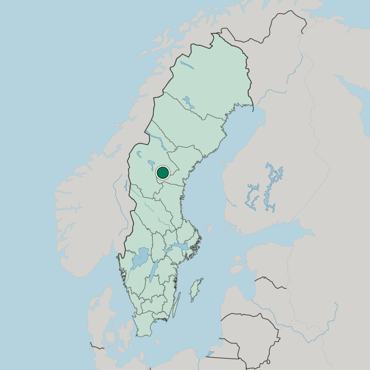 Map showing Bräcke — In Sweden