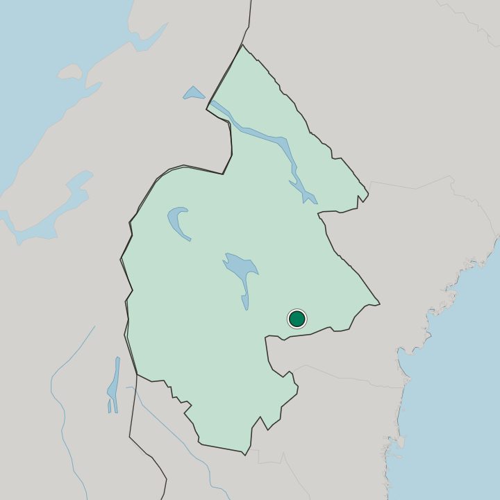 Map showing Bräcke — In Jämtland County