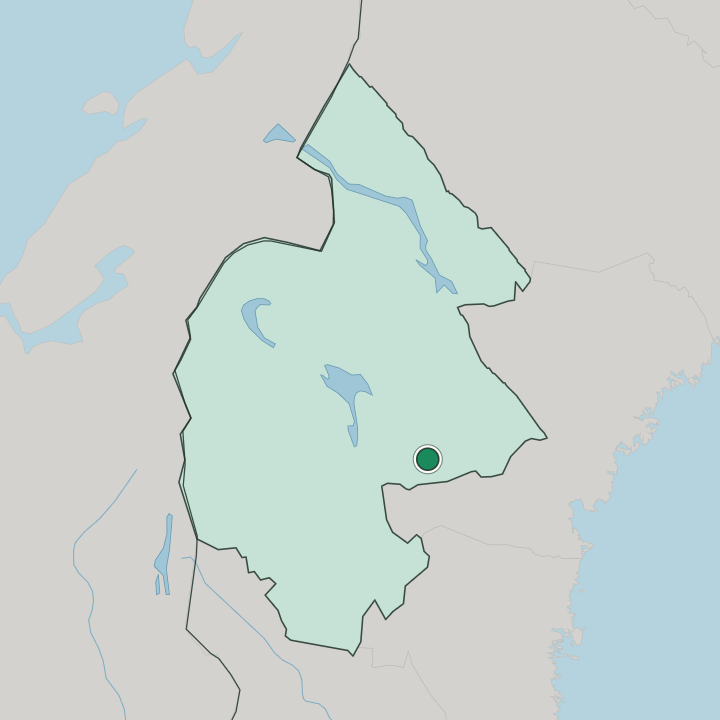 Map showing Bräcke — In Jämtland County