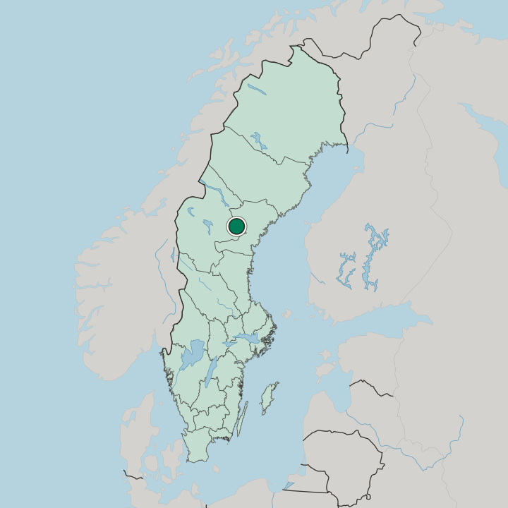 Map showing Hammarstrand — In Sweden