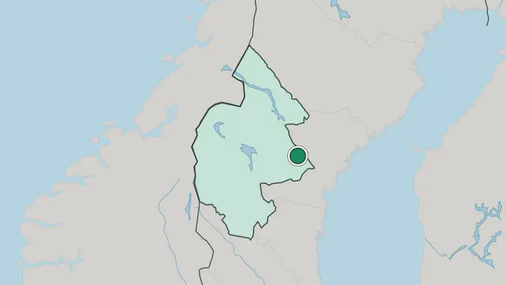 Map of Hammarstrand in Sweden
