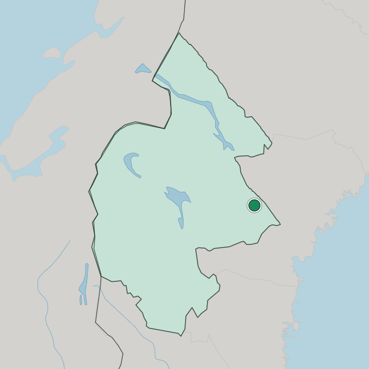 Map showing Hammarstrand — In Jämtland County
