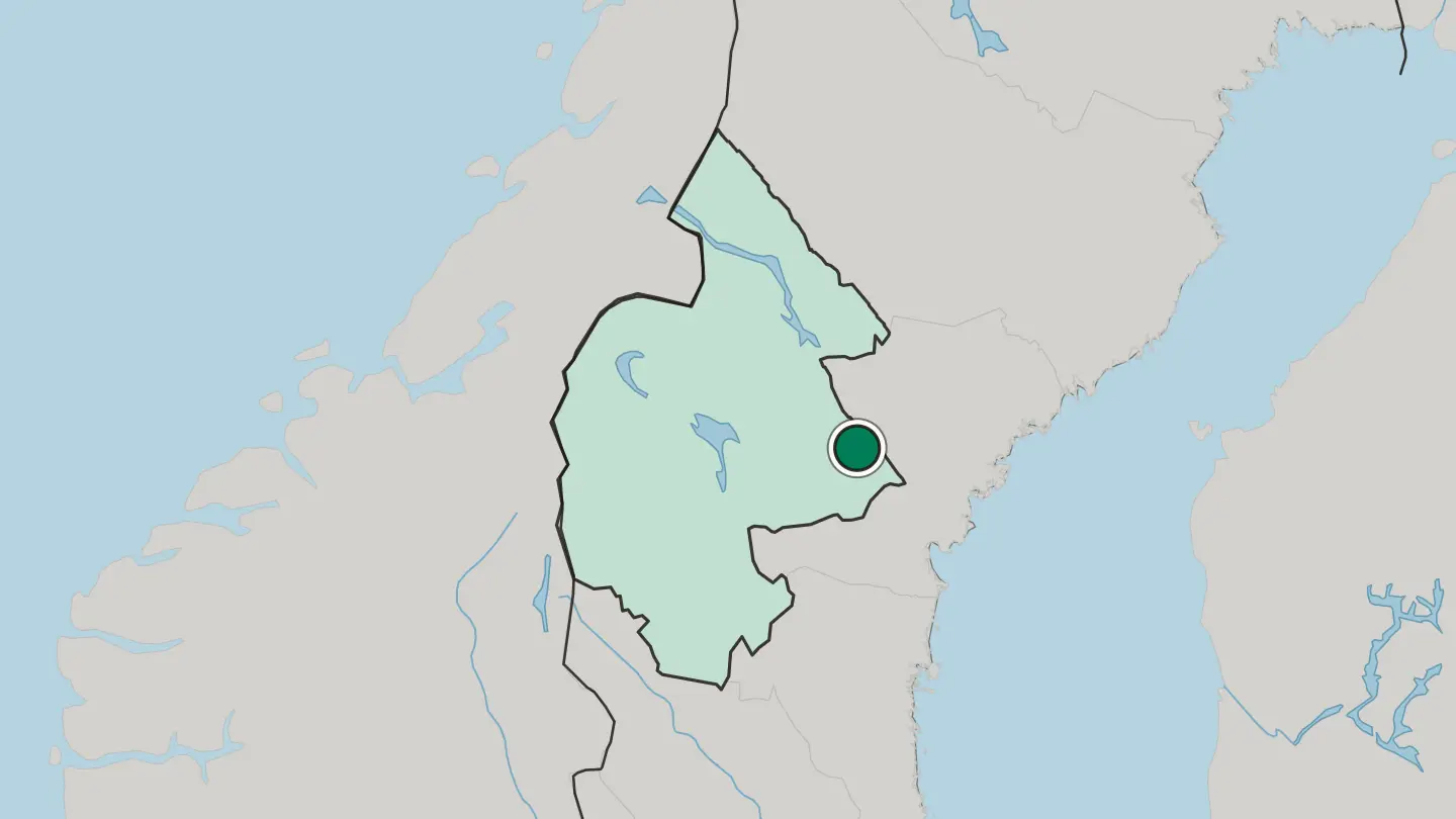 Map of Hammarstrand in Sweden