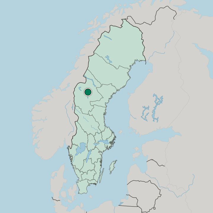 Map showing Krokom — In Sweden