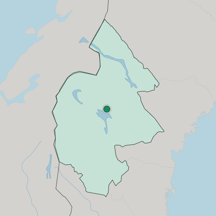 Map showing Krokom — In Jämtland County