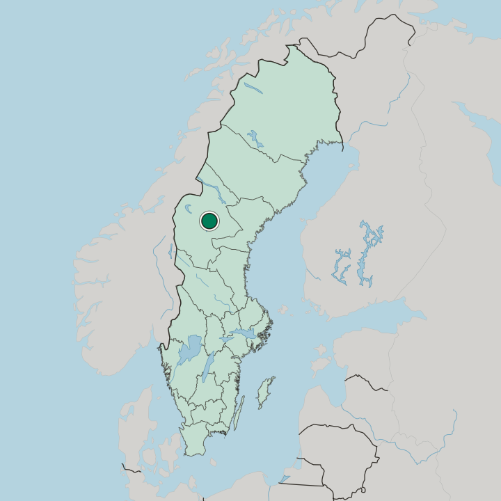 Map showing Östersund — In Sweden