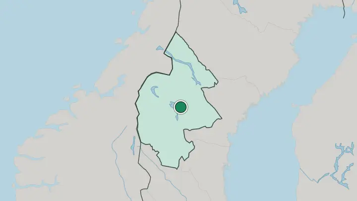 Map of Östersund in Sweden