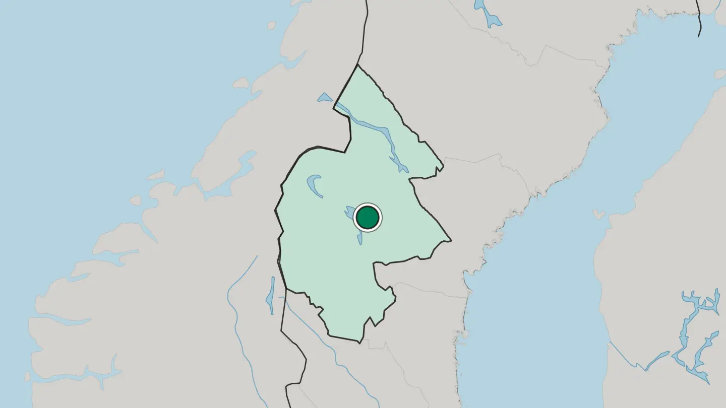 Map of Östersund in Sweden