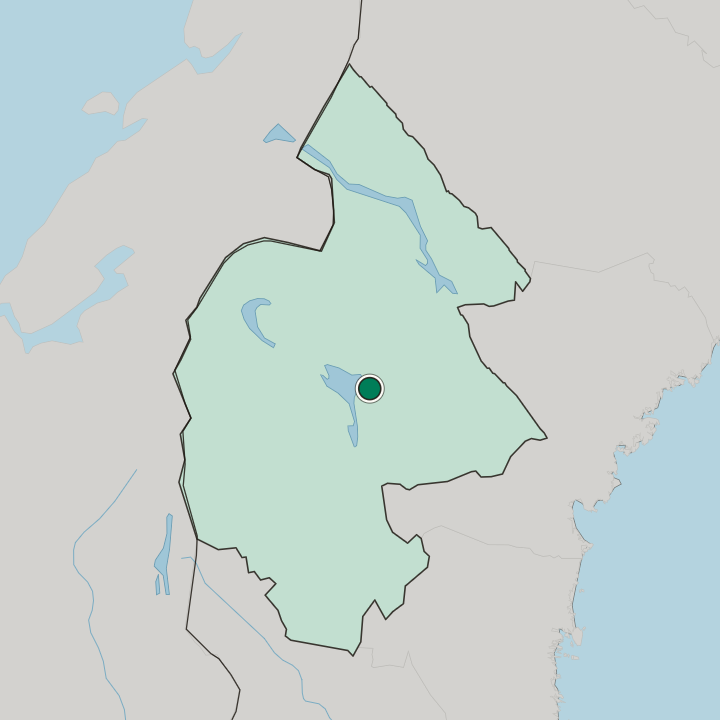 Map showing Östersund — In Jämtland County